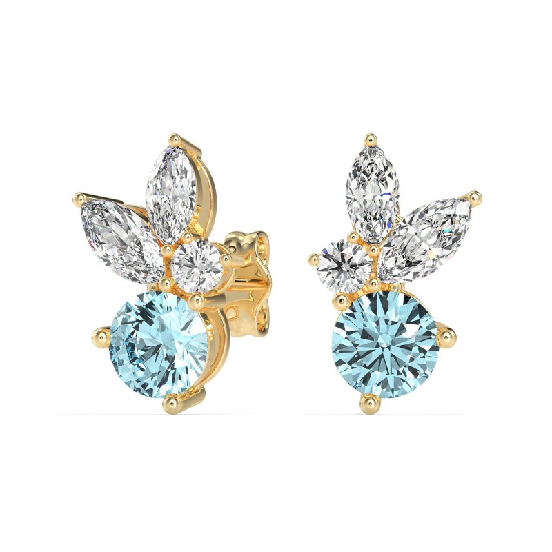 Butterfly Cluster Stud Earrings
