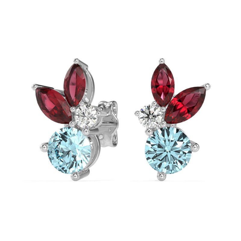 Butterfly Cluster Stud Earrings