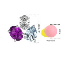 Oval & Pear Trio Stud Earrings