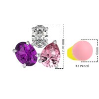 Oval & Pear Trio Stud Earrings