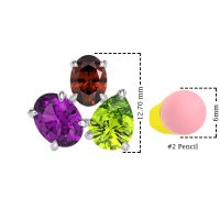 Oval & Pear Trio Stud Earrings