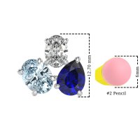 Oval & Pear Trio Stud Earrings