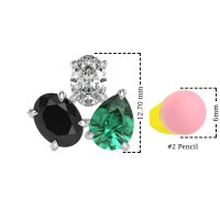 Oval & Pear Trio Stud Earrings