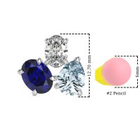 Oval & Pear Trio Stud Earrings