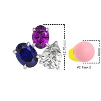 Oval & Pear Trio Stud Earrings