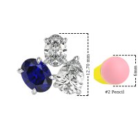 Oval & Pear Trio Stud Earrings