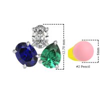 Oval & Pear Trio Stud Earrings
