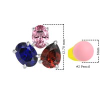 Oval & Pear Trio Stud Earrings