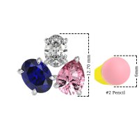 Oval & Pear Trio Stud Earrings