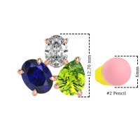 Oval & Pear Trio Stud Earrings