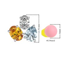 Oval & Pear Trio Stud Earrings