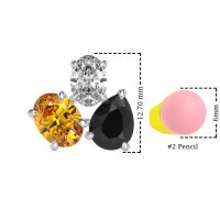 Oval & Pear Trio Stud Earrings