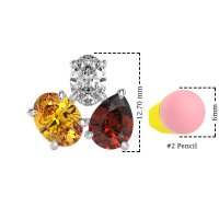 Oval & Pear Trio Stud Earrings
