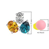 Oval & Pear Trio Stud Earrings