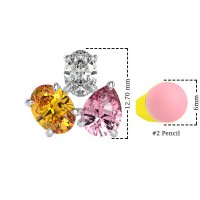 Oval & Pear Trio Stud Earrings