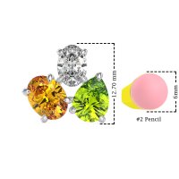 Oval & Pear Trio Stud Earrings