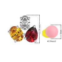 Oval & Pear Trio Stud Earrings