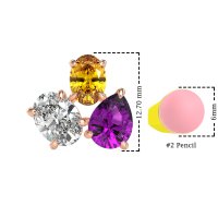 Oval & Pear Trio Stud Earrings