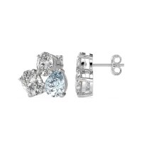 Oval & Pear Trio Stud Earrings