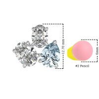 Oval & Pear Trio Stud Earrings