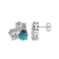 Oval & Pear Trio Stud Earrings