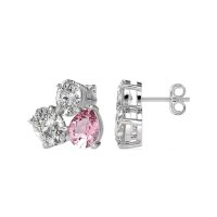 Oval & Pear Trio Stud Earrings