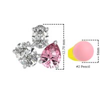 Oval & Pear Trio Stud Earrings