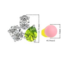 Oval & Pear Trio Stud Earrings