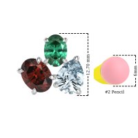 Oval & Pear Trio Stud Earrings