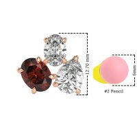 Oval & Pear Trio Stud Earrings