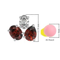 Oval & Pear Trio Stud Earrings
