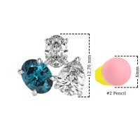 Oval & Pear Trio Stud Earrings