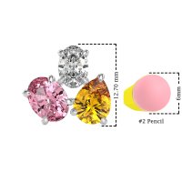 Oval & Pear Trio Stud Earrings