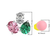 Oval & Pear Trio Stud Earrings