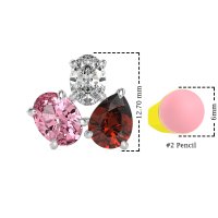 Oval & Pear Trio Stud Earrings