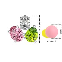 Oval & Pear Trio Stud Earrings