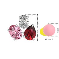 Oval & Pear Trio Stud Earrings