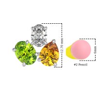 Oval & Pear Trio Stud Earrings