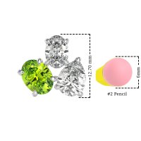 Oval & Pear Trio Stud Earrings