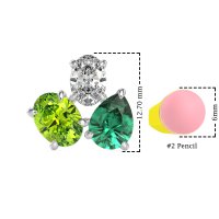 Oval & Pear Trio Stud Earrings