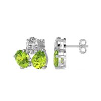 Oval & Pear Trio Stud Earrings