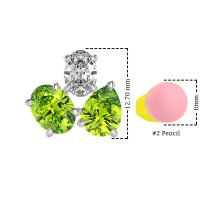 Oval & Pear Trio Stud Earrings