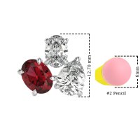 Oval & Pear Trio Stud Earrings