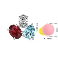 Oval & Pear Trio Stud Earrings