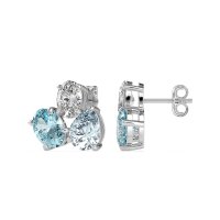 Oval & Pear Trio Stud Earrings