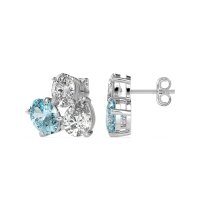 Oval & Pear Trio Stud Earrings