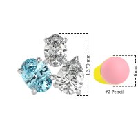 Oval & Pear Trio Stud Earrings