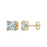 Classic Princess Cut Stud Earrings