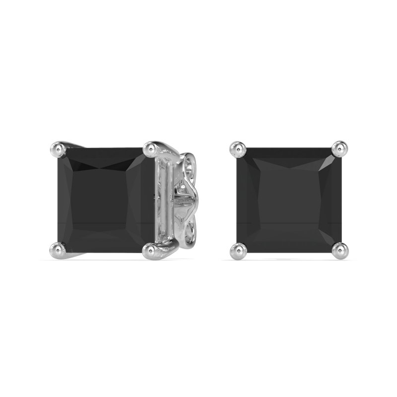 Classic Princess Cut Stud Earrings