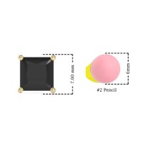 Classic Princess Cut Stud Earrings
